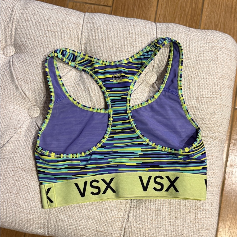 Victoria’s Secret VSX Multicolor Striped Sports Bra S - Picture 2 of 4